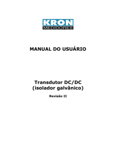 Manual - Transdutor de Tensão ou Corrente Contínua