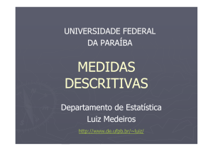 Medidas Descritivas