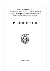 projeto de curso - Escola de Música