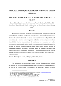 FISIOLOGIA DA FIXAÇÃO BIOLÓGICA DO NITROGÊNIO EM SOJA