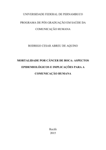 aspectos epidemiológicos e implicações para a comunicação