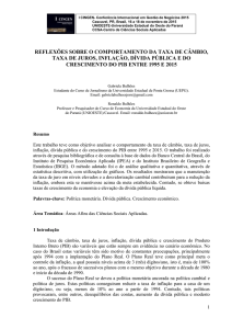 reflexoes sobre o comportamento da taxa de cambio taxa