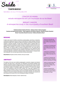 CÂNCER DE MAMA: estudo retrospectivo em um município do sul
