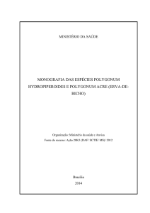 monografia das espécies polygonum hydropiperoides e polygonum