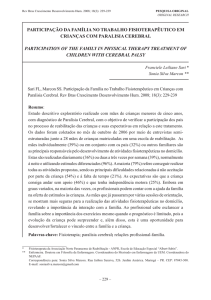 participação da família no trabalho fisioterapêutico em