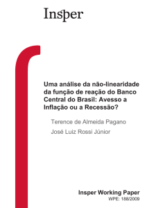 Uma análise da não-linearidade da função de reação do Banco