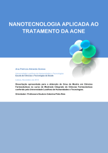 NANOTECNOLOGIA APLICADA AO TRATAMENTO DA ACNE