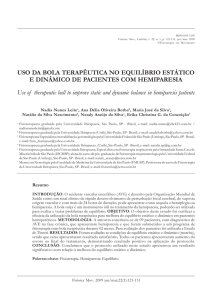 uso da bola terapêutica no equilíbrio