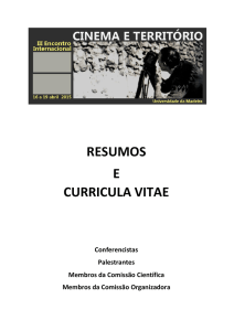 RESUMOS E CURRICULA VITAE