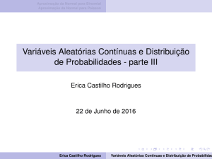 Variáveis Aleatórias Contínuas e Distribuição de Probabilidades