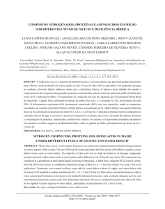 compostos nitrogenados, proteínas e aminoácidos em milho sob