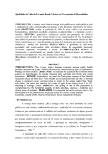 Qualidade de Vida do Paciente Renal Crônico em Tratamento de