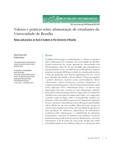 Valores e práticas sobre alimentação de estudantes da