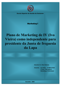 Plano de Marketing de IV (Ivo Vieira) como independente para