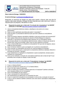 1ª. Lista de Exercícios de Fixação