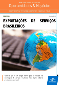 exportações de serviços brasileiros