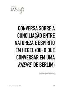 conversa sobre a conciliação entre natureza e espírito em hegel