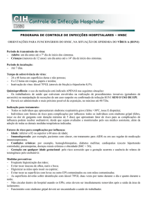 Orientações para funcionários do hnsc, na situação de epidemia do