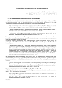 Estudo bíblico sobre a consulta aos mortos e a idolatria