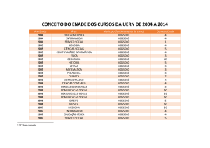 CONCEITO DO ENADE DOS CURSOS DA UERN DE 2004 A 2014