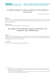 “A religião da burguesia”: aportes engelsianos à crítica