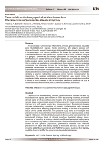 Características da doença periodontal em hanseníase