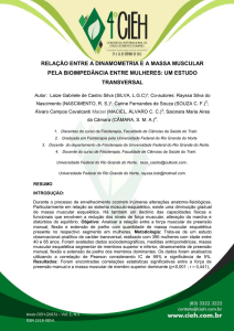 relação entre a dinamometria e a massa muscular