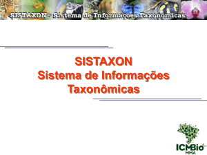 SISTAXON Sistema de informações Taxonômicas