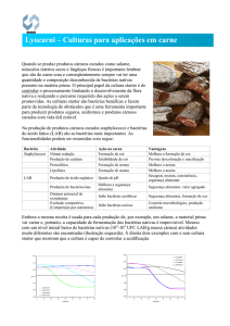 Artigo sobre as culturas para carne