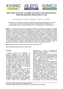 identificação de vetores de infecção nosocomial por