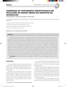 ansiedade ao tratamento odontológico em