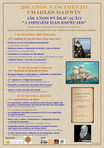 Cartaz e Desd. Darwin SGL - Sociedade de Geografia de Lisboa