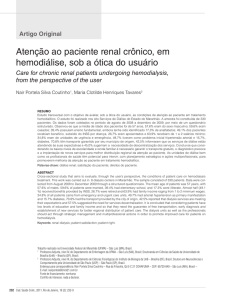 Atenção ao paciente renal crônico, em hemodiálise