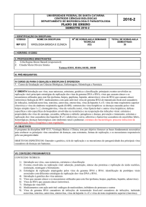 MIP5213 16.2 Virologia B C - Coordenação do Curso de Graduação