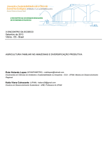agricultura familiar no amazonas e diversificação produtiva