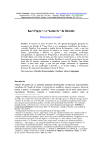 Karl Popper e a “natureza” da filosofia - Revista Urutágua