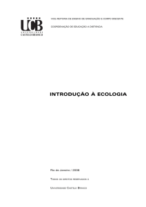 introdução à ecologia - Universidade Castelo Branco