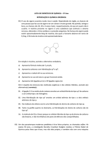 LISTA DE EXERCÍCIOS DE QUÍMICA – 3º Ano INTRODUÇÃO À