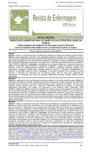 orientação alimentar para os diabéticos na estratégia saúde da