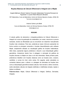 Noções Básicas de Cálculo Diferencial e Integral com o Maple