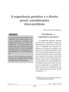 A engenharia genética e o direito penal