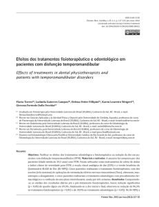 Efeitos dos tratamentos fisioterapêutico e odontológico em