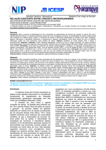 1 relação existente entre câncer e microrganismos