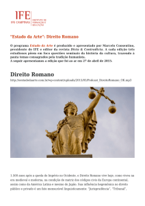 "Estado da Arte": Direito Romano