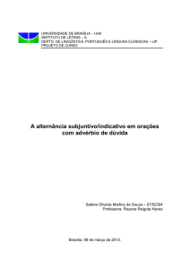 A alternância subjuntivo/indicativo em orações com - BDM