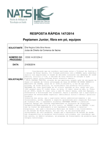 RESPOSTA RÁPIDA 147/2014 Peptamen Junior, fibra em pó, equipos