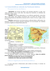 1.2 Características naturais da Península Ibérica