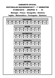 GRUPOS II - III Biologia - Física - Geografia