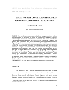 sintaxe formal de línguas não configuracionais num ambiente