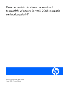 Guia do usuário do sistema operacional Microsoft® Windows Server